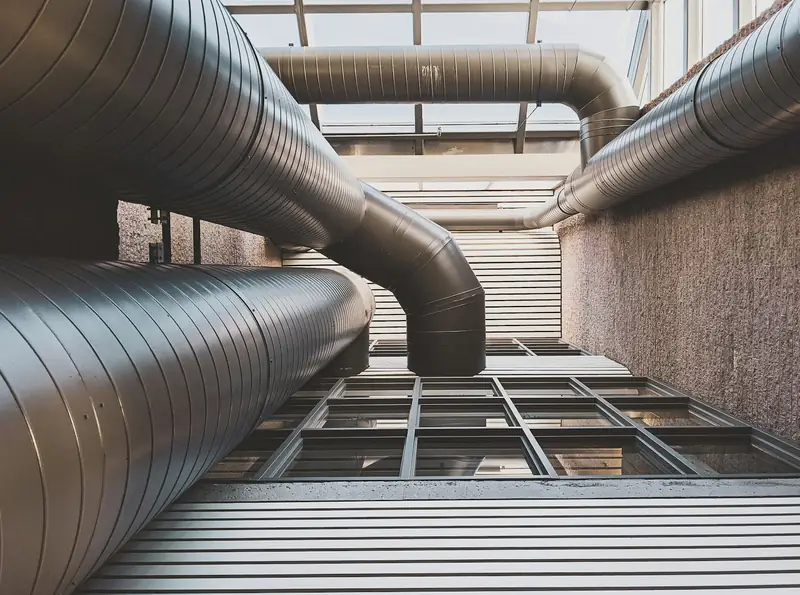 Ducting udara industri berinsulasi berukuran besar